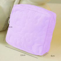 Fashion Purple Polyester Quilted Cloud Square Storage Bag