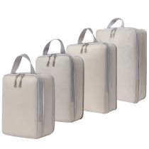 Fashion Compressed Four-piece Set [beige] Polyester Large Capacity Storage Bag Set