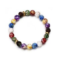 Fashion Color Geometric Onyx Beaded Bracelet