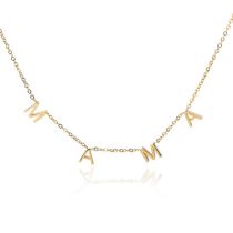 Fashion Gold Stainless Steel Letter Necklace