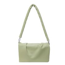Fashion Green Pu Pleated Shoulder Bag