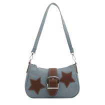 Fashion Light Blue Denim Star Shoulder Bag