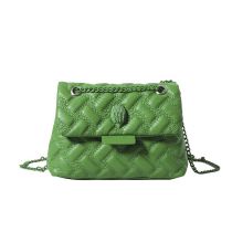 Fashion Green Small Style Pu Embroidery Flap Crossbody Bag