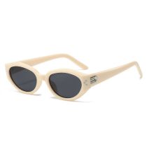 Fashion Off-white Frame Gray Piece Cat Eye Sunglasses