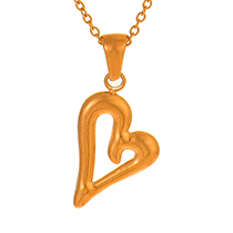 Fashion Golden 6 Titanium Steel Love Pendant Necklace