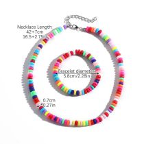 Fashion 12 Abacus Beads Polymer Clay Set Colorful Abacus Beads Bracelet Necklace Set