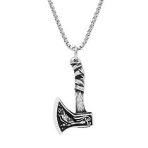 Fashion Pendant+chain Titanium Steel Ax Men's Necklace