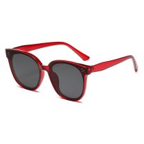 Fashion Red Ac Rice Nail Large Frame Sunglasses