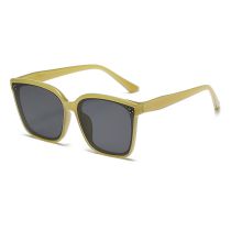Fashion Green Ac Rice Nail Large Frame Sunglasses