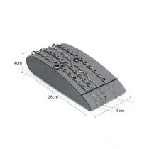 Fashion 65-gray Microfiber Four-position Bracelet Holder 8x18x4cm Microfiber Jewelry Display Rack