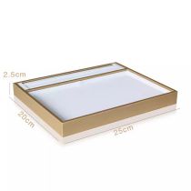 Fashion Gold And White Brushed Look At The Pallet Brushed Square Display Stand