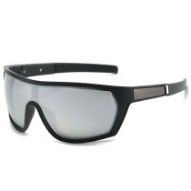 Fashion Black Frame White Mercury Pc Large Frame Integrated Sunglasses