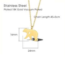 Fashion Gold Stainless Steel Geometric Hollow Animal Necklace