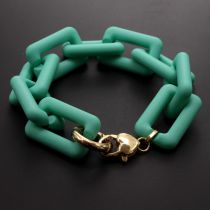 Fashion Blue Acrylic Spliced Chain Bracelet