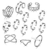 Fashion 6# Alloy Geometric Ring Set