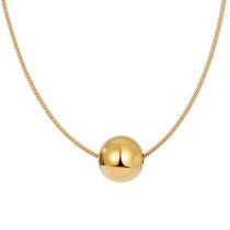 Fashion Gold Stainless Steel Gold Bead Necklace