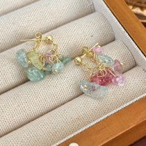 Fashion Color Geometric Colorful Gravel Earrings
