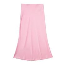 Fashion Pink Blended Curved Skirt