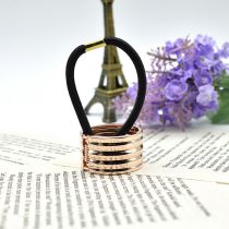 Fashion Rose Gold Alloy Ring Hair Tie