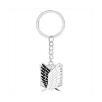 Fashion Wings Of Freedom [keychain-silver Black] Alloy Geometric Keychain