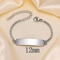 Fashion Steel Color 12cm Stainless Steel Curved Bracelet