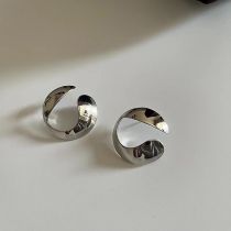 Fashion Silver Copper C-shaped Earrings