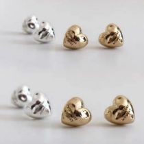 Fashion Small Golden Heart Copper Love Earrings