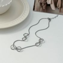 Fashion Silver Metal Bow Necklace