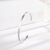Fashion Open Ring Silver Bracelet Titanium Steel Geometric Open Bracelet
