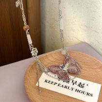 Fashion Silver Alloy Butterfly Necklace