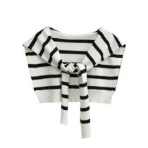 Fashion Stripe Striped Knitted Shawl