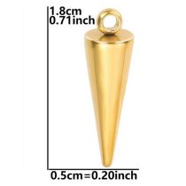 Fashion Gold---pendant Stainless Steel Cone Diy Pendant