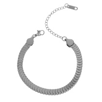 Fashion Silver Titanium Steel Geometric Bracelet