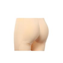 Fashion Apricot Polyester Fake Butt Shaping Pants