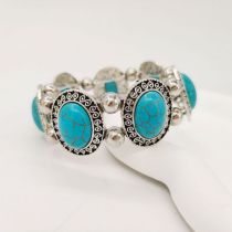 Fashion Bracelet Alloy Turquoise Oval Bracelet