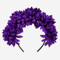 Fashion 6 Purple Simulated Flower Headband