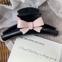 Fashion Pink Bow-black Bottom Bow Tie Gripper
