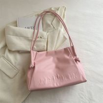 Fashion Pink Pu Large Capacity Shoulder Bag