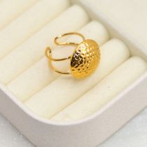 Fashion Round Stainless Steel Round Embossed Ring