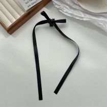 Fashion Black Fabric Bow Gripper