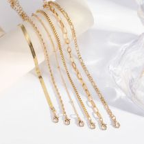 Fashion Gold Alloy Chain Anklet Set