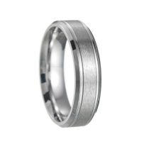 Fashion 6mm Silver Stainless Steel Round Men's Ring