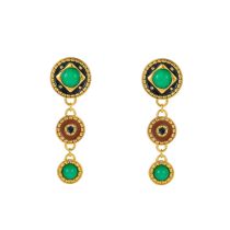 Fashion Medieval Style Earrings Copper Geometric Round Earrings