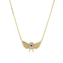 Fashion Gold Copper Diamond Geometric Necklace