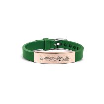Fashion 40# Silicone Engraved Curved Watch Strap Bracelet