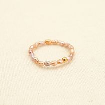Fashion Gold Pearl Shaped Beaded Ring