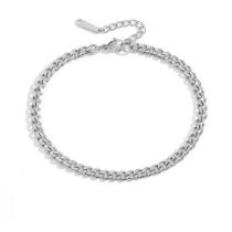 Fashion Steel Color Alloy Gold Plated Chain Anklet