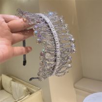 Fashion Hairband Crystal Beaded Braided Headband