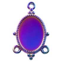 Fashion Color Stainless Steel Oval Pendant