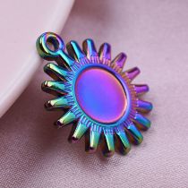 Fashion Color Stainless Steel Sun Pendant